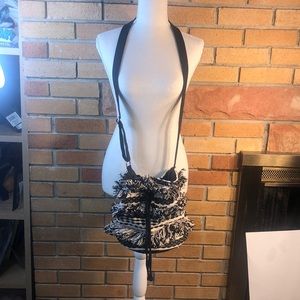 Boho bucket woven purse NWOT